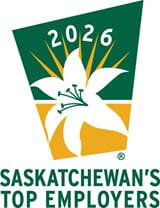 A logo featuring a white lily and the text “Saskatchewan’s Top Employers 2026.