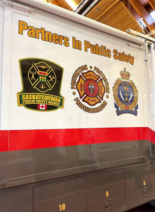 Partners in Public Safety Decals on MCP Trailer