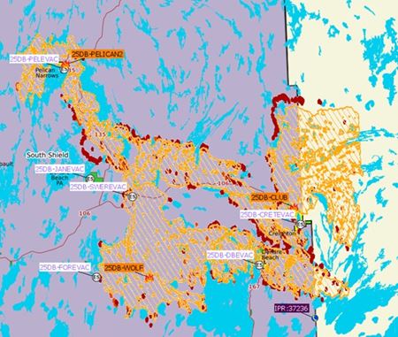 Map of PELICAN2 Fire