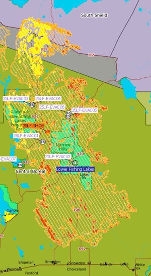 Map of SHOE Fire